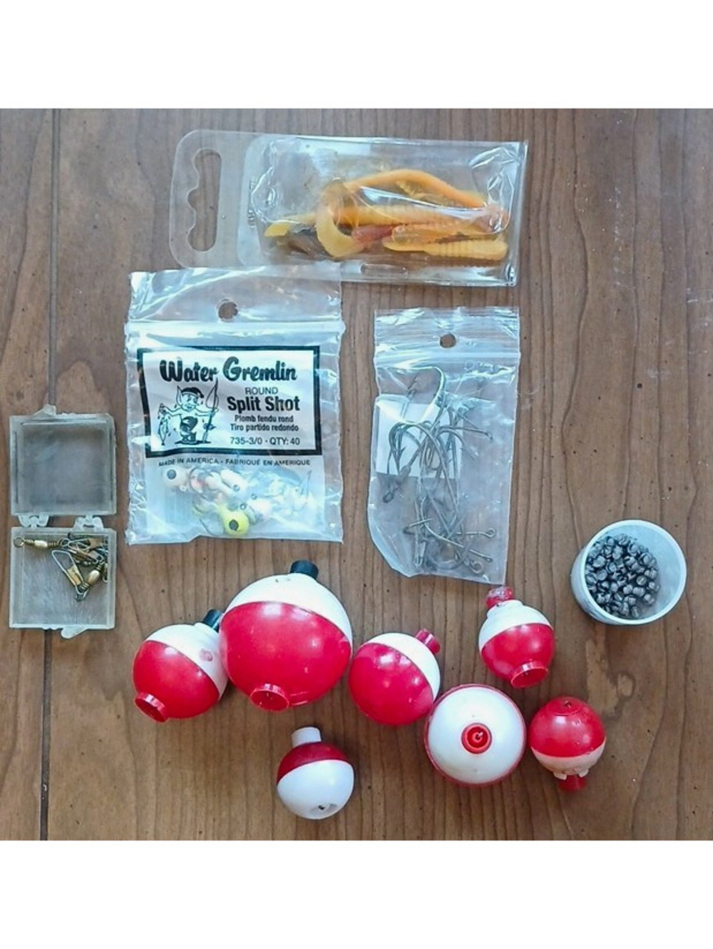 Water Gremlin Round Split Shot 3/0 Lead Sinkers Gray 40-Pack Freshwater